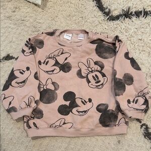 Disney Blush Sweatshirt with Mickey and Minnie
